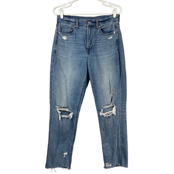 American Eagle Mom Jeans 6 Distressed - Picture 1 of 14